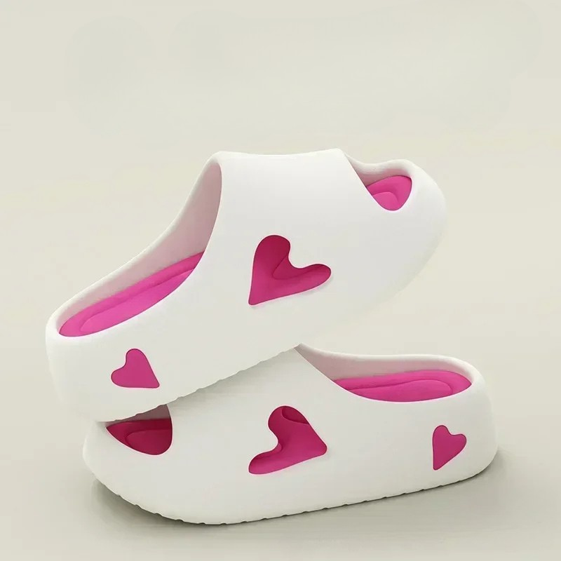 Hjerte Mig Skybløde Flip Flops med Legende Hjerteform