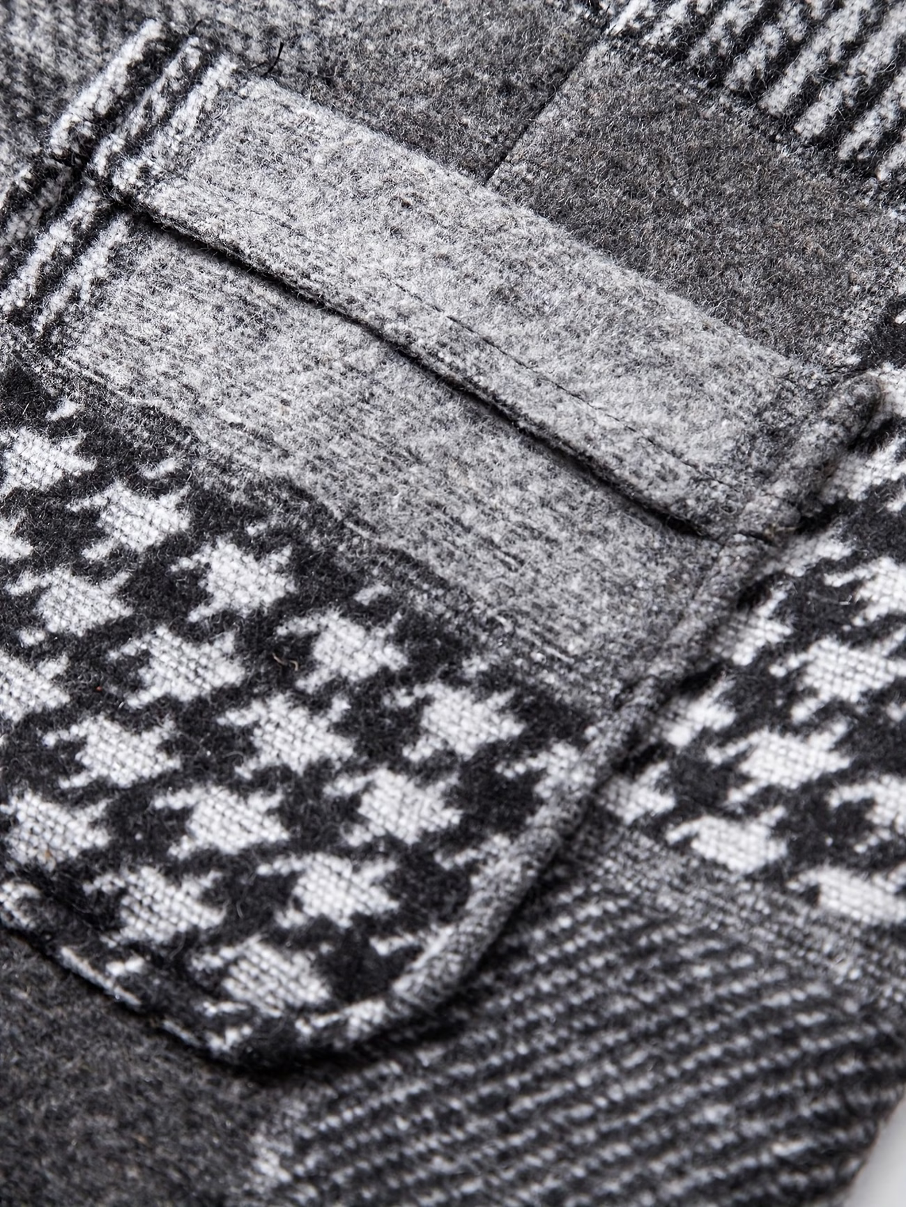 RAVNHOLM Tweed-vest med sildebensmønster