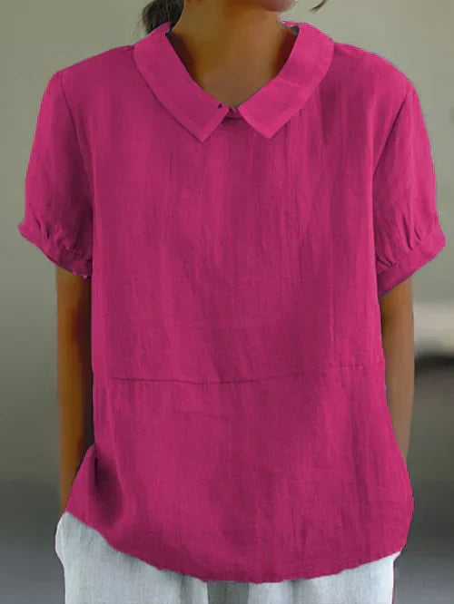 Amalie Komfortabel bluse med krave