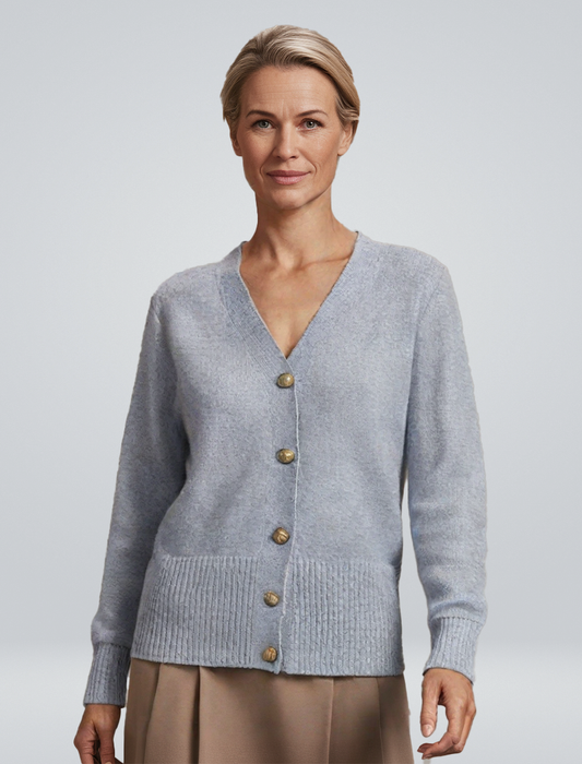 Line Cardigan med hjerteformede knapper