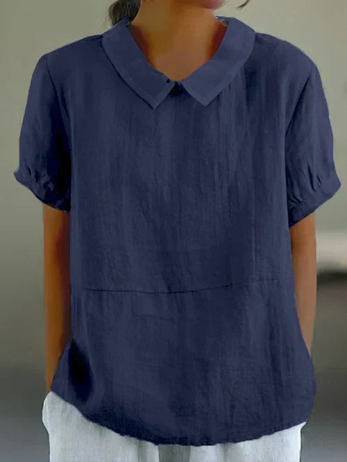 Amalie Komfortabel bluse med krave