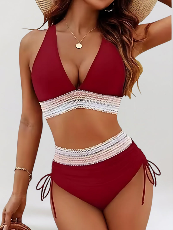 Lucy  Bikini Sæt med Mavekontrol og Høj Talje