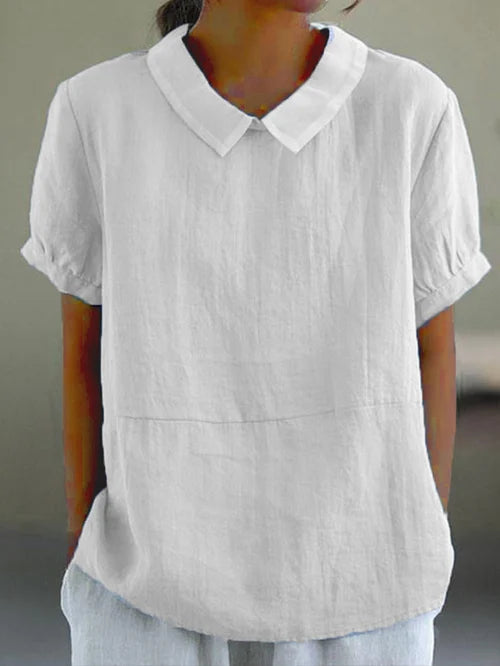 Amalie Komfortabel bluse med krave