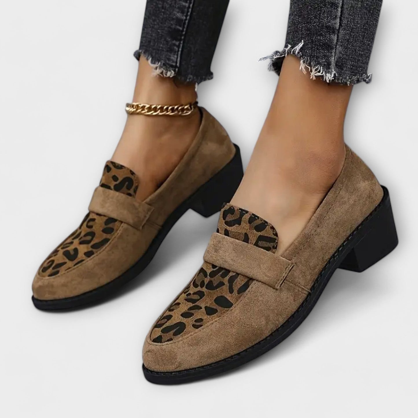 Karla Elegante Damestøvler med Leopardprint