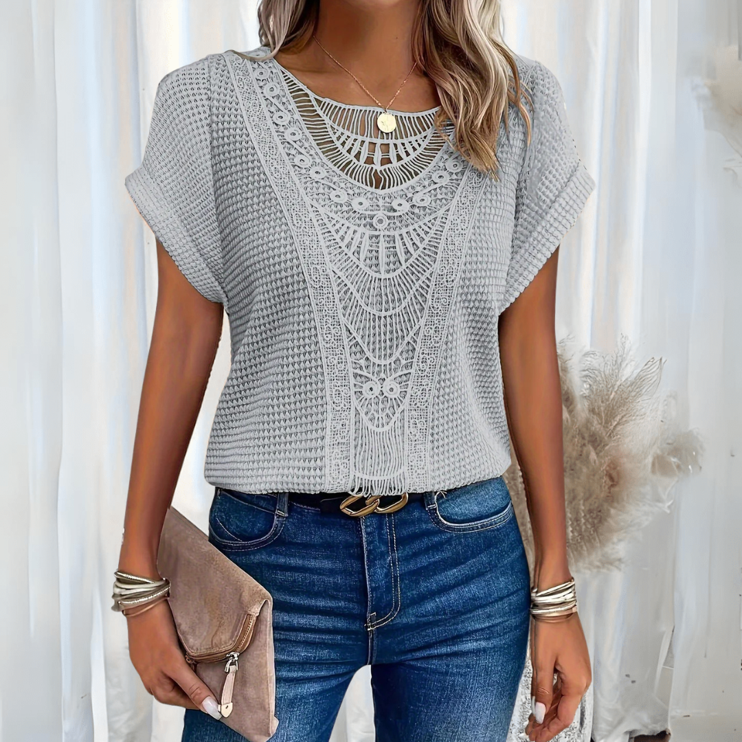 Amalie Komfortabel bluse med krave