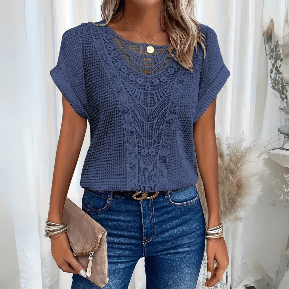 Amalie Komfortabel bluse med krave