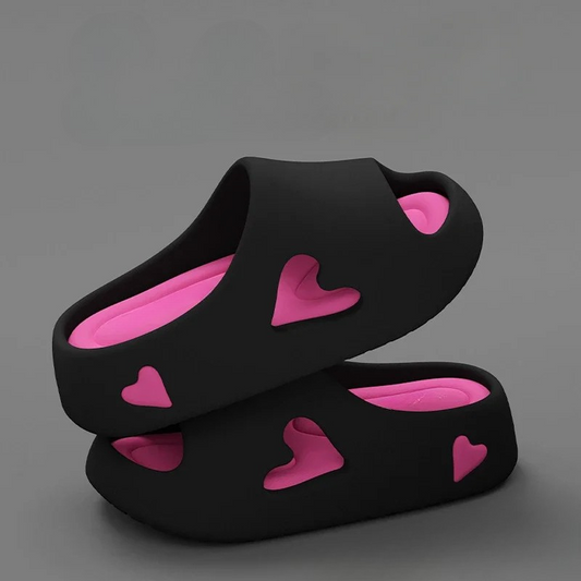 Hjerte Mig  Skybløde Flip Flops med Legende Hjerteform