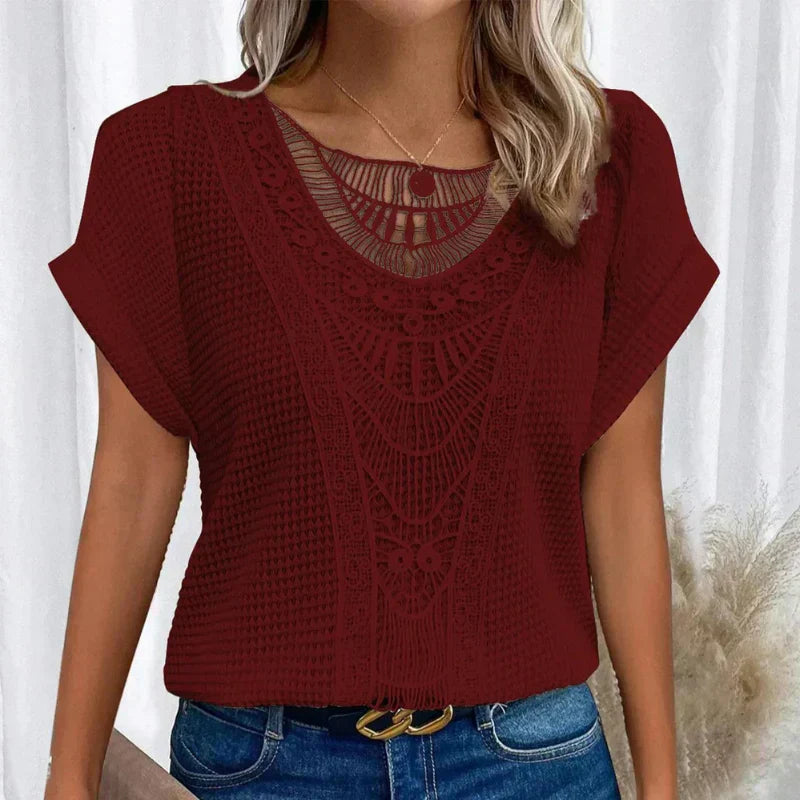 Amalie Komfortabel bluse med krave