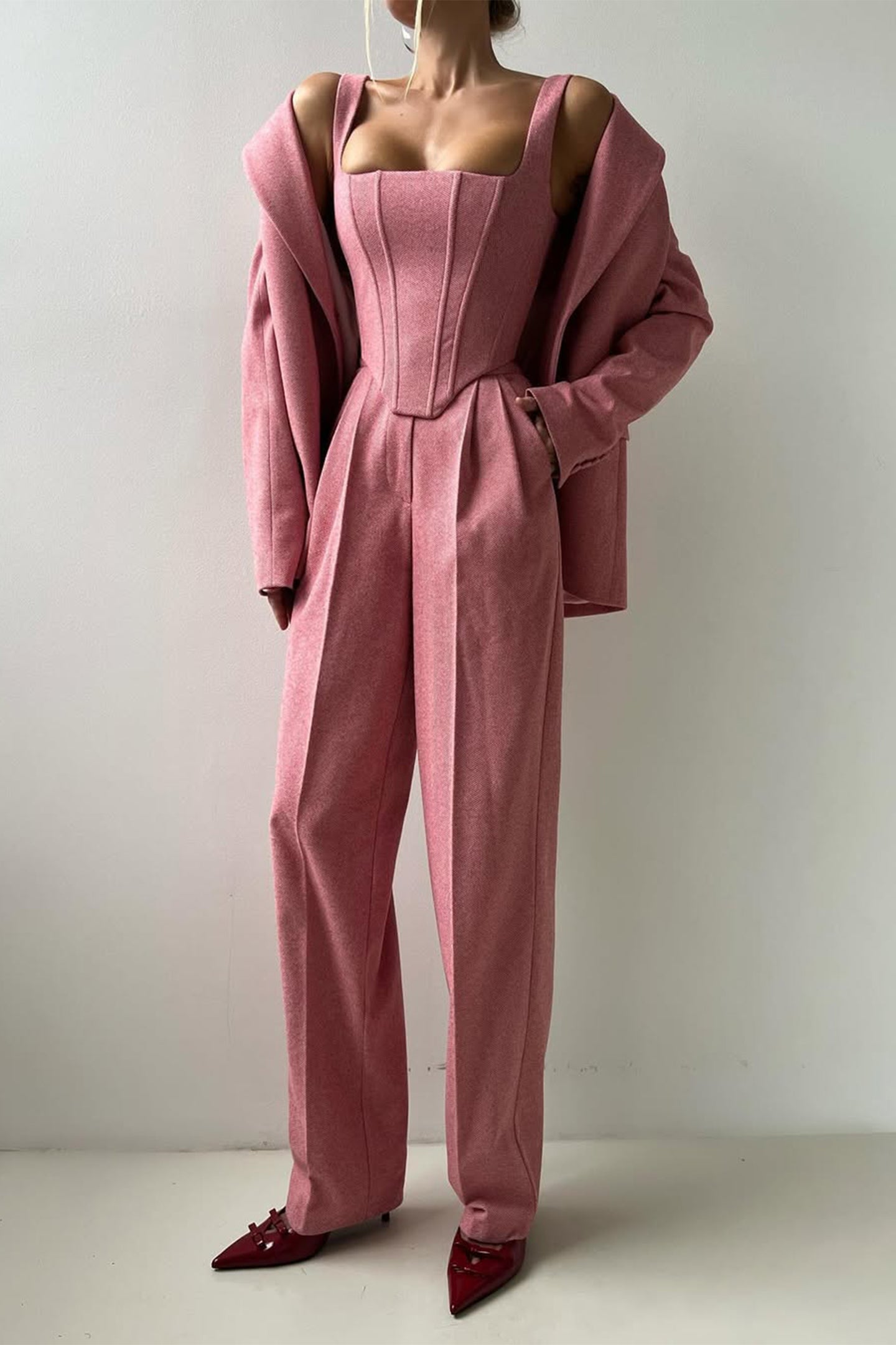 Grace  Tre-delt sæt med dobbeltknappet blazer