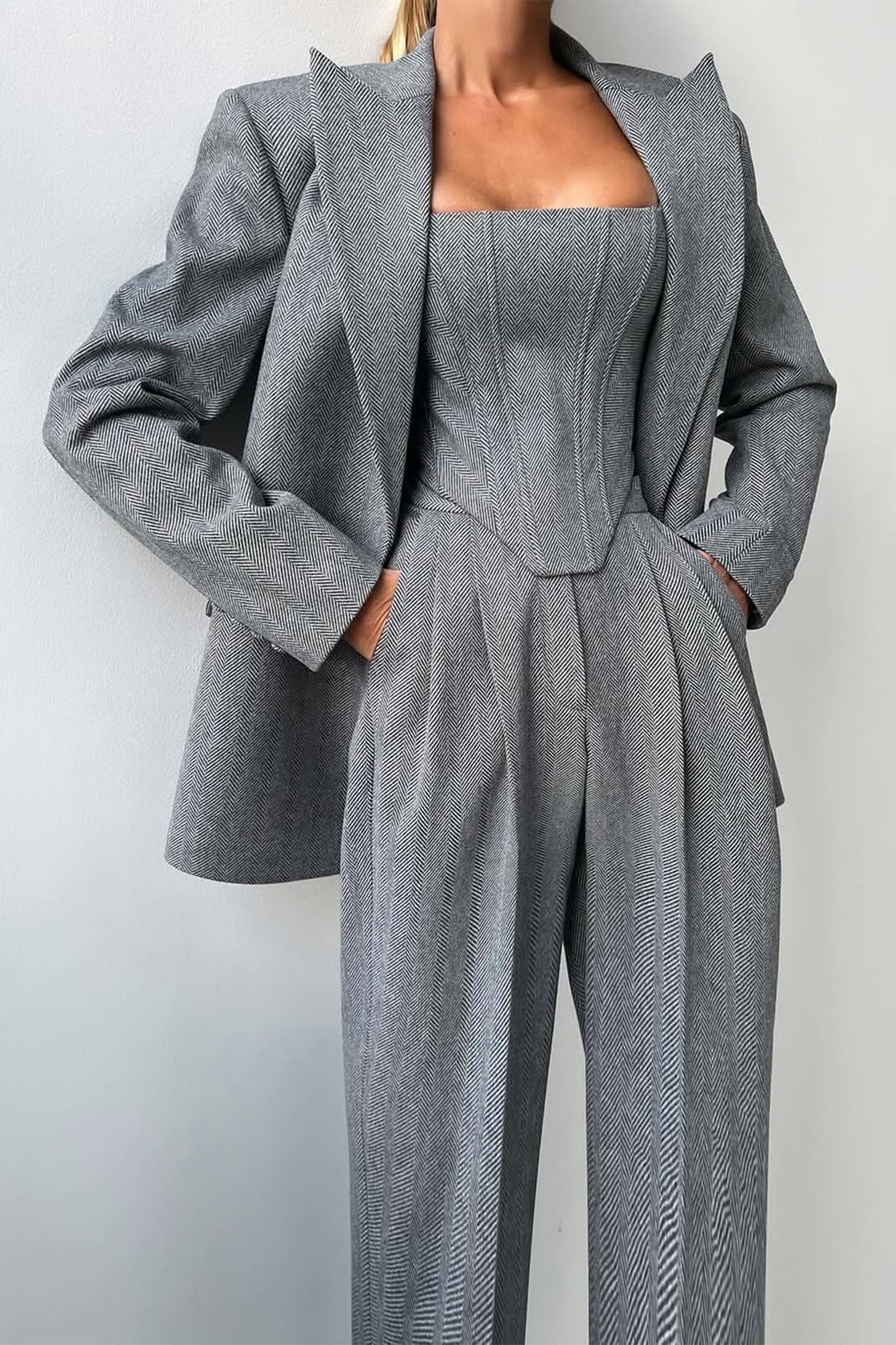 Grace  Tre-delt sæt med dobbeltknappet blazer