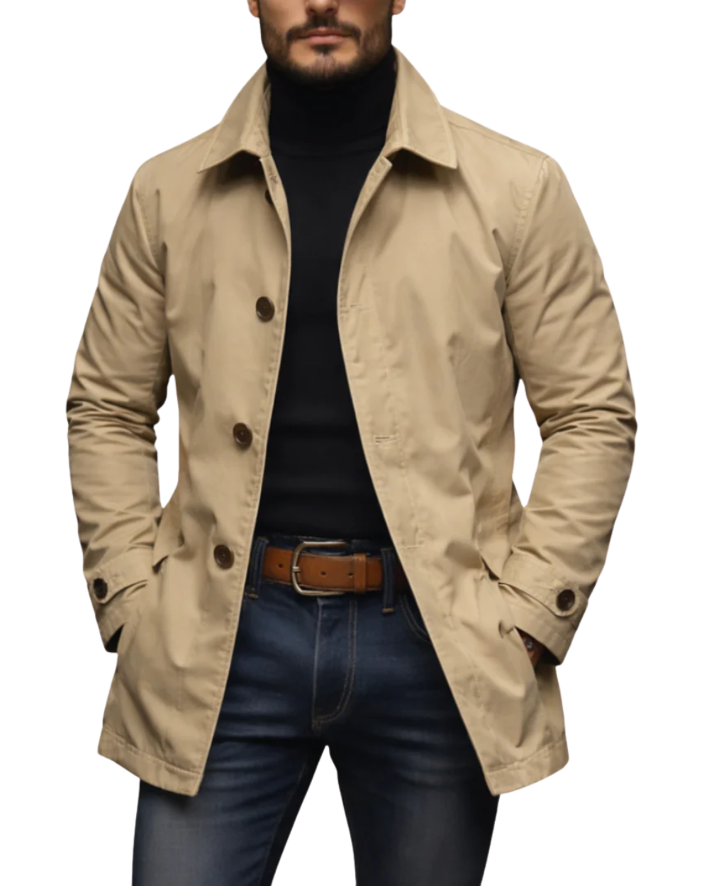 HAVBRIS Trenchcoat til herrer