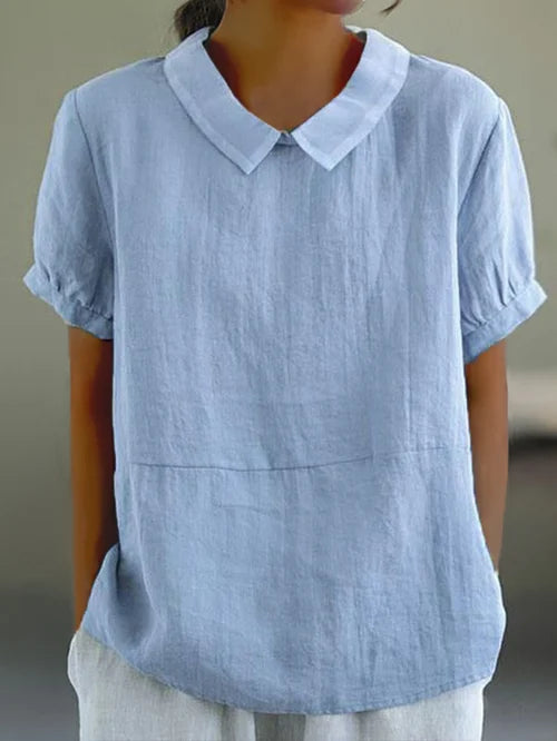 Amalie Komfortabel bluse med krave