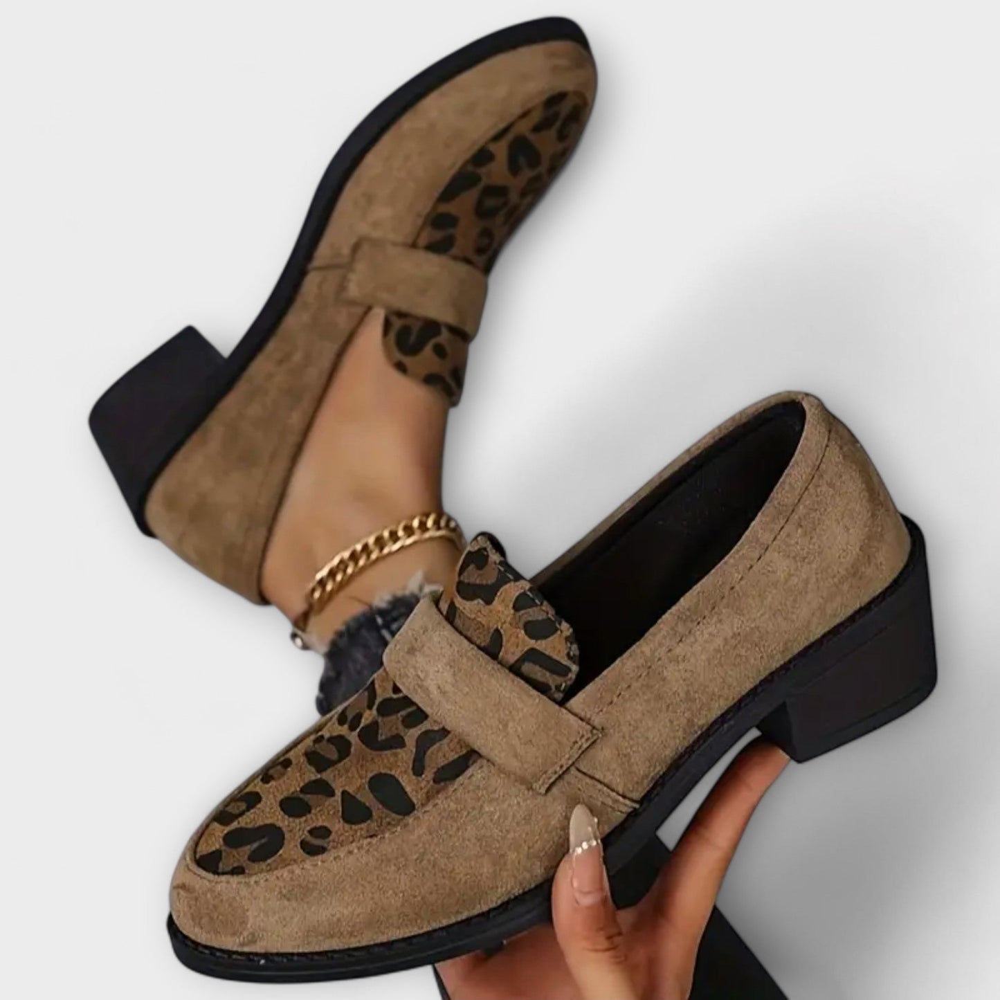 Karla Elegante Damestøvler med Leopardprint