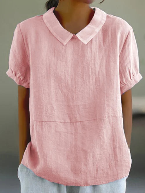 Amalie Komfortabel bluse med krave