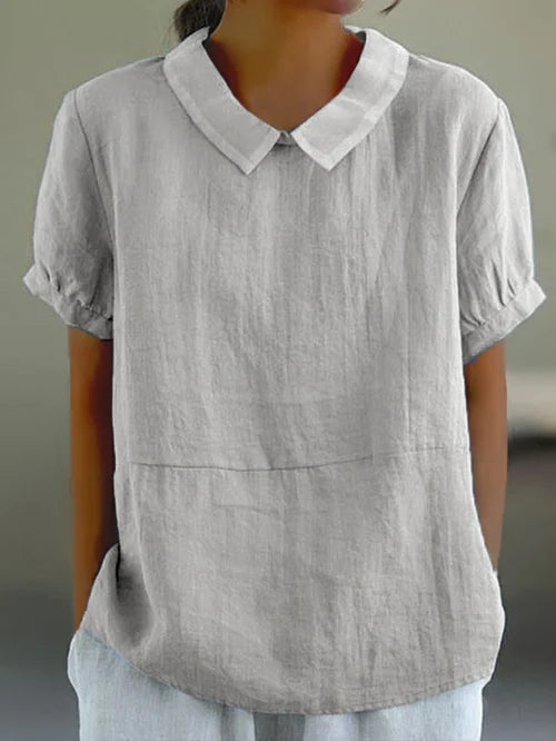 Amalie Komfortabel bluse med krave