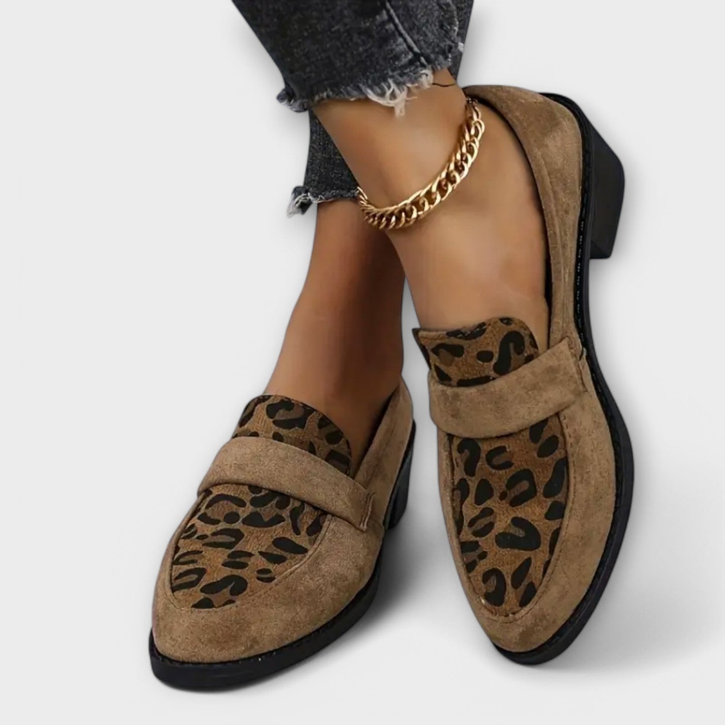 Karla Elegante Damestøvler med Leopardprint