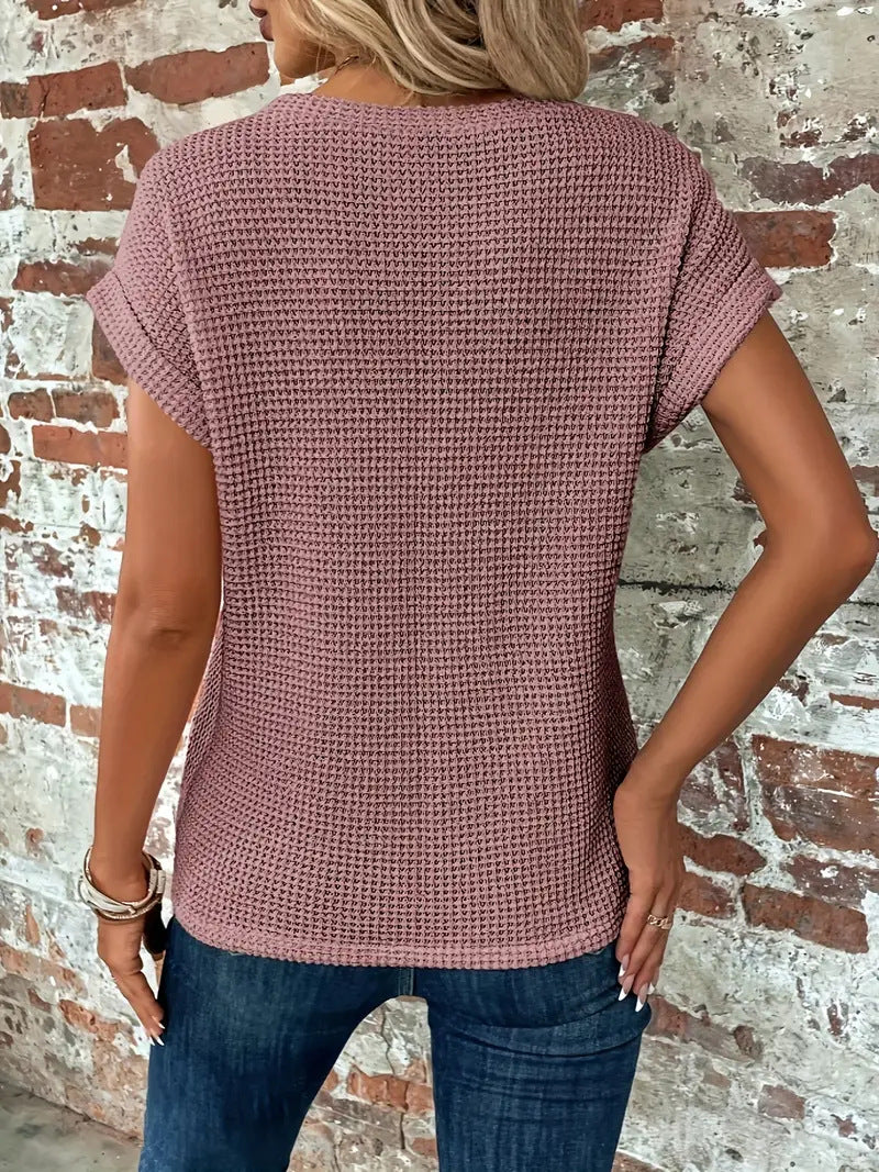 Ellis  Elegant bluse med rund hals